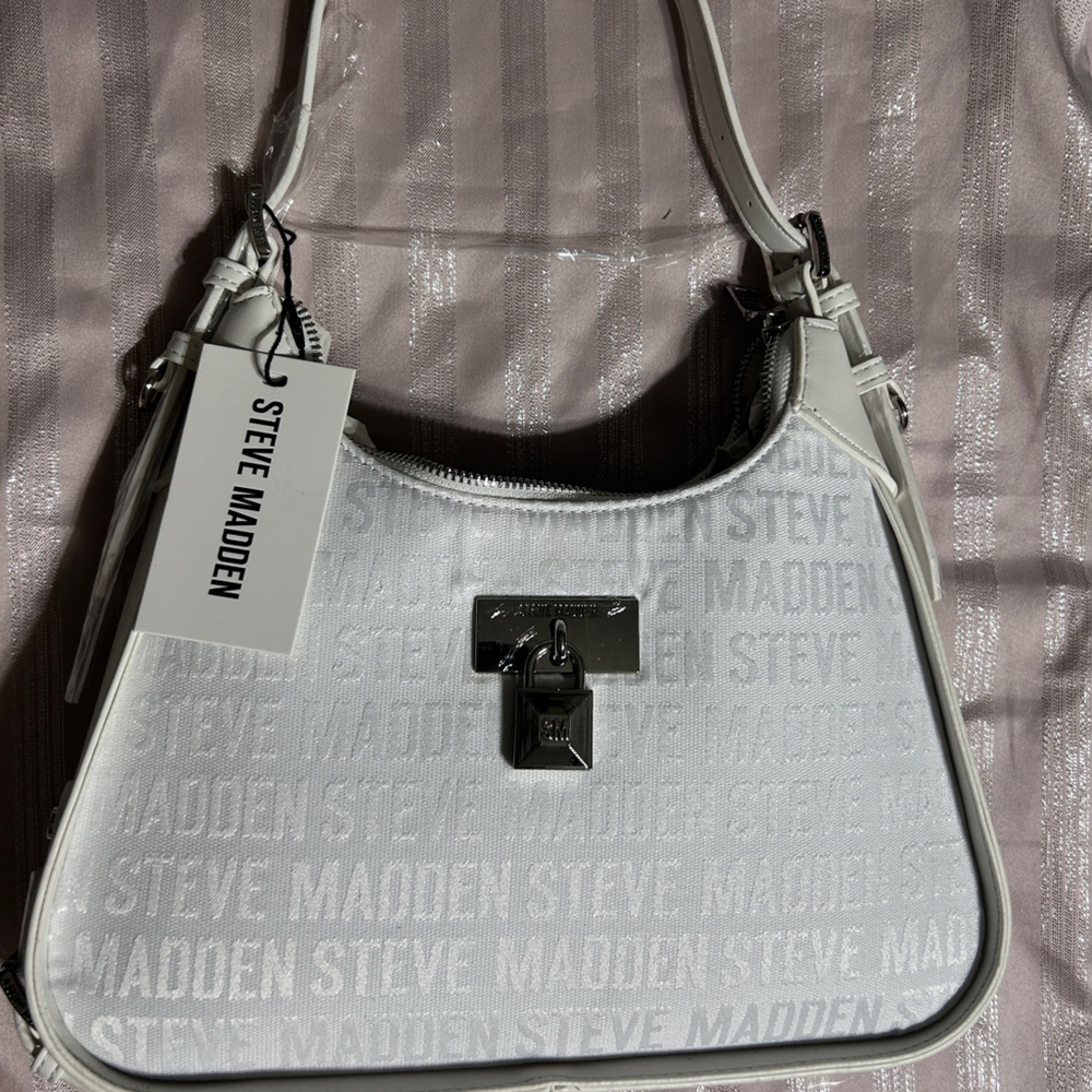 Steve Madden Embossed Logo Shoulder Bag
